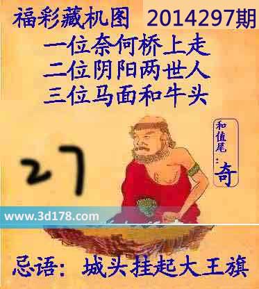 3d第2014297期正版藏机图：城头挂起大王旗