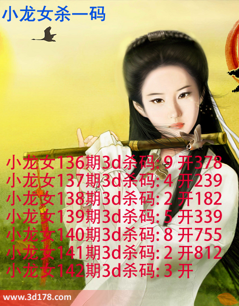 小龙女3d第2015142期杀码图：杀一码3