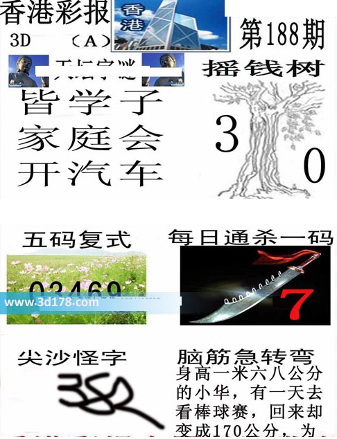 香港彩报3d第2020188期天坛字谜：皆学子